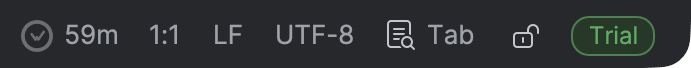 GoLand status bar showing today's coding time next to the WakaTime icon