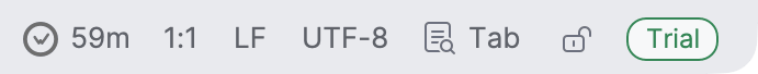 GoLand status bar showing today's coding time next to the WakaTime icon