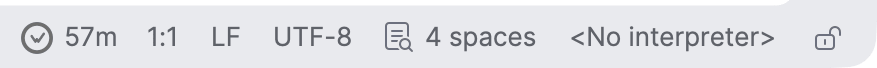 PyCharm status bar showing today's coding time next to the WakaTime icon